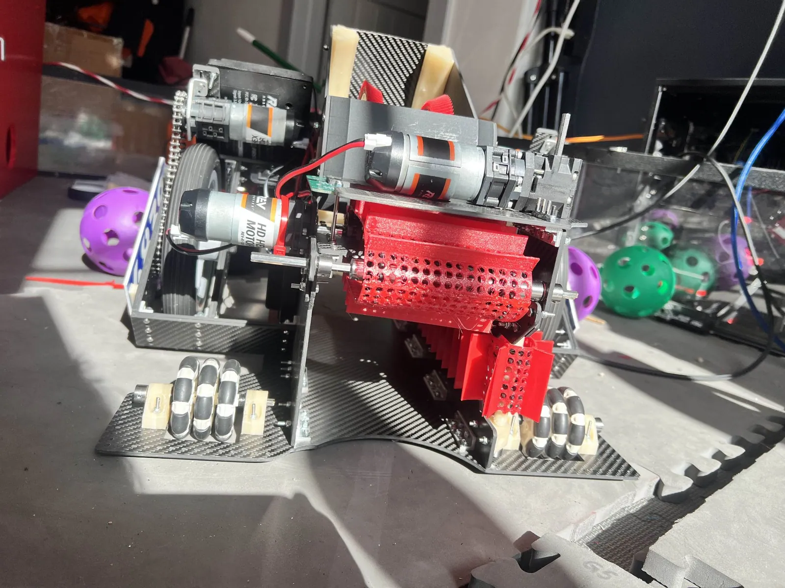 Scorpius robot during assembly